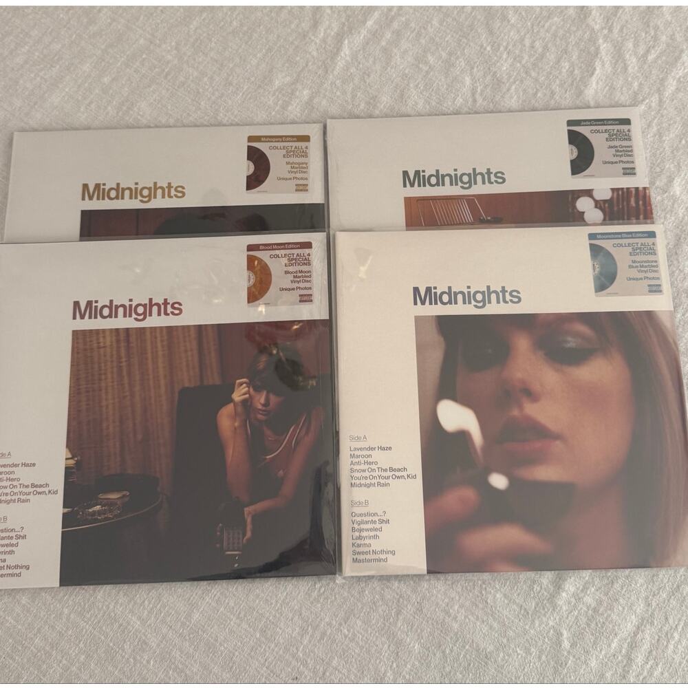 Taylor Swift | 4 limited special editions of Midnights vinyl disc records bundle